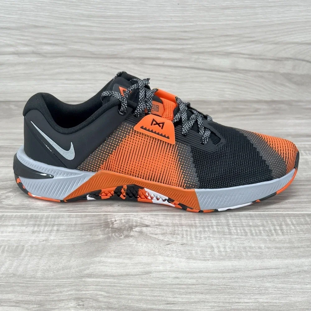 Nike Metcon 10 Training Shoes Black Orange Grey HJ1875-005 Men Size 11.5